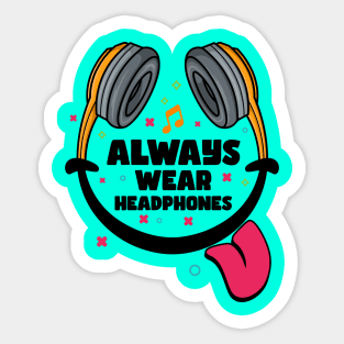 Headphones and good mood Sticker